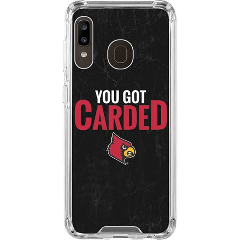 University of Louisville You Got Carded Galaxy A30 Clear Case