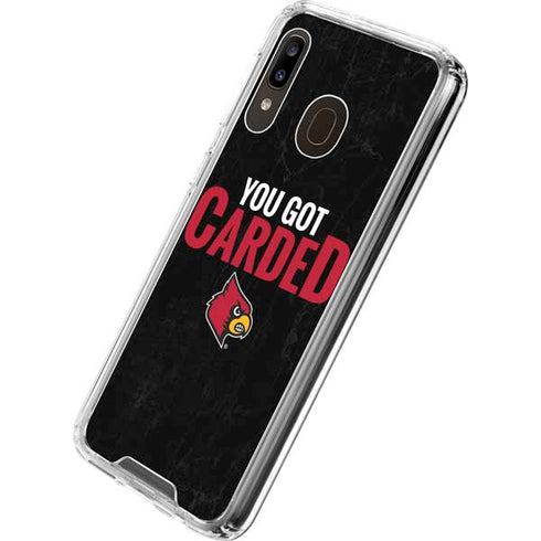 University of Louisville You Got Carded Galaxy A30 Clear Case