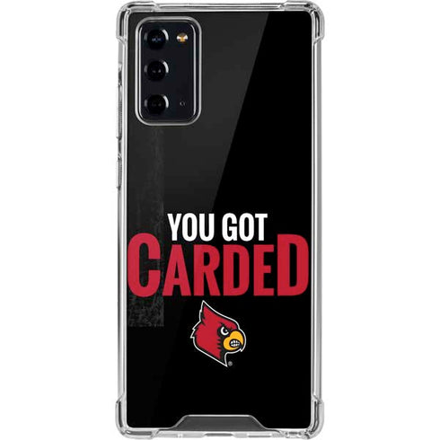 University of Louisville You Got Carded Galaxy Note20 5G Clear Case