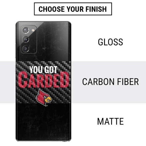 University of Louisville You Got Carded Galaxy Note20 5G Skin