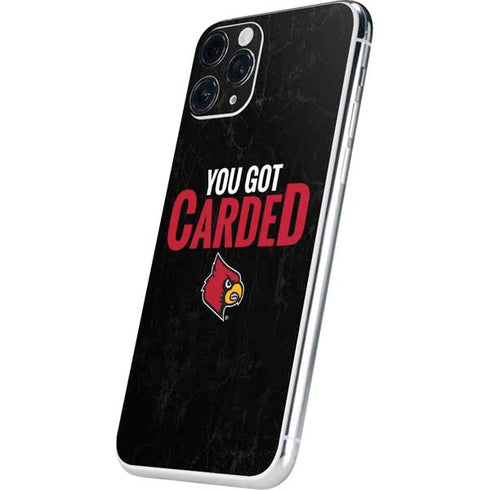 University of Louisville You Got Carded iPhone 11 Pro Skin