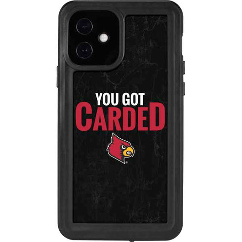 University of Louisville You Got Carded iPhone 12 Waterproof Case