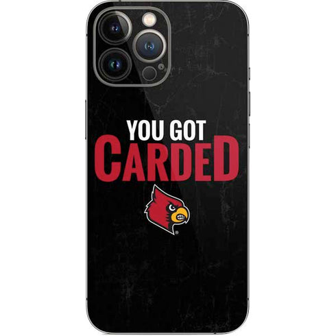 University of Louisville You Got Carded iPhone 14 Pro Max Skin