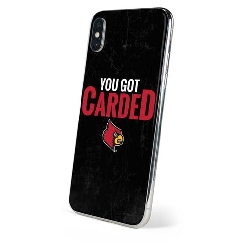 University of Louisville You Got Carded iPhone XS Skin