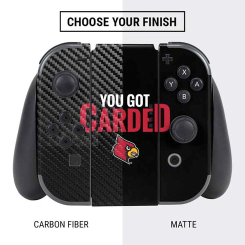 University of Louisville You Got Carded Nintendo Switch Bundle Skin