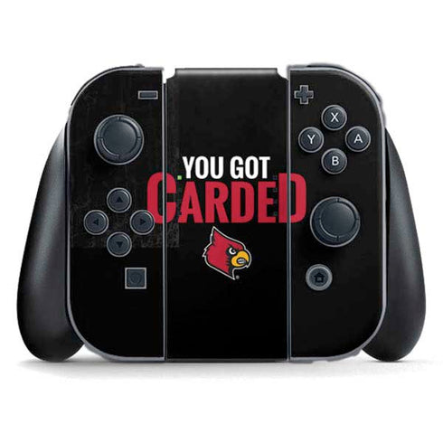 University of Louisville You Got Carded Nintendo Switch (2017-2021) Joy-Con Controller Skin