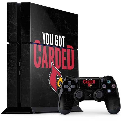 University of Louisville You Got Carded PS4 Console and Controller Bundle Skin