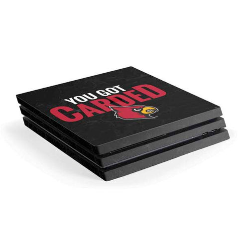 University of Louisville You Got Carded PS4 Pro Console Skin