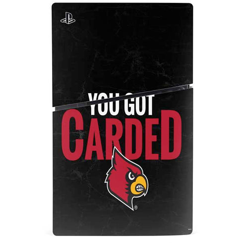 University of Louisville You Got Carded PS5 Slim Digital Edition Bundle Skin