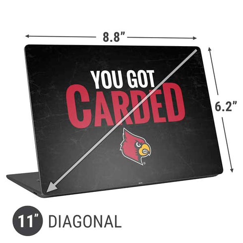 University of Louisville You Got Carded Universal Laptop 11in (8.8 x 6.2in) Skin