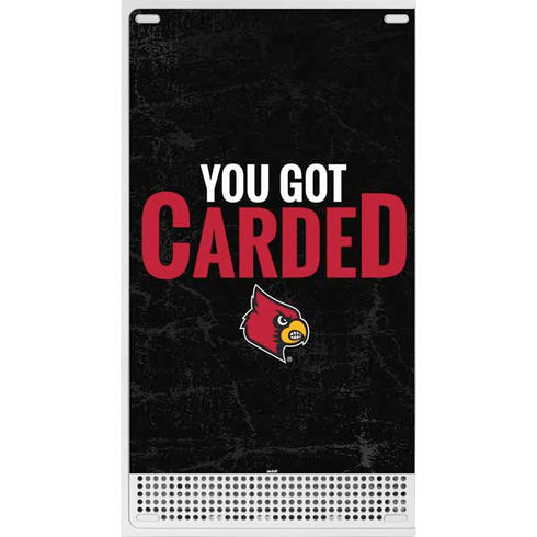 University of Louisville You Got Carded Xbox Series S Console Skin