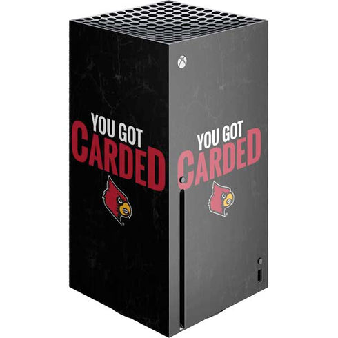 University of Louisville You Got Carded Xbox Series X Console Skin