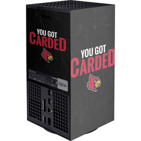 University of Louisville You Got Carded Xbox Series X Console Skin
