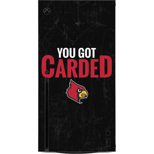 University of Louisville You Got Carded Xbox Series X Console Skin