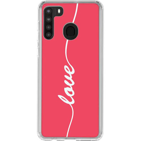 Love Banner Galaxy A21 Clear Case