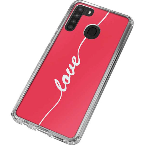 Love Banner Galaxy A21 Clear Case