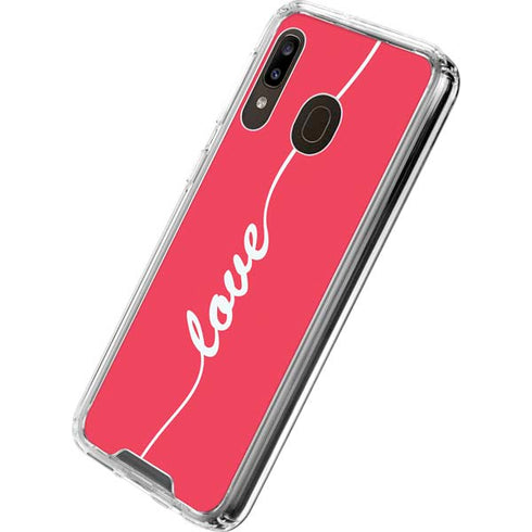 Love Banner Galaxy A30 Clear Case