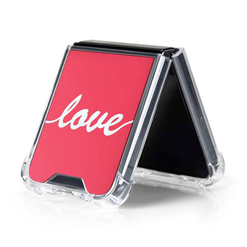 Love Banner Galaxy Z Flip5 5G Clear Case