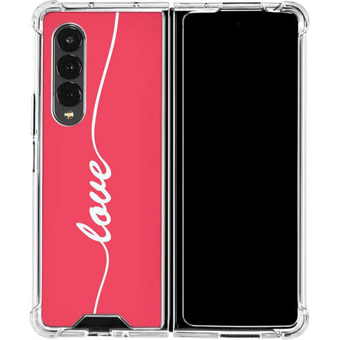 Love Banner Galaxy Z Fold4 5G Clear Case
