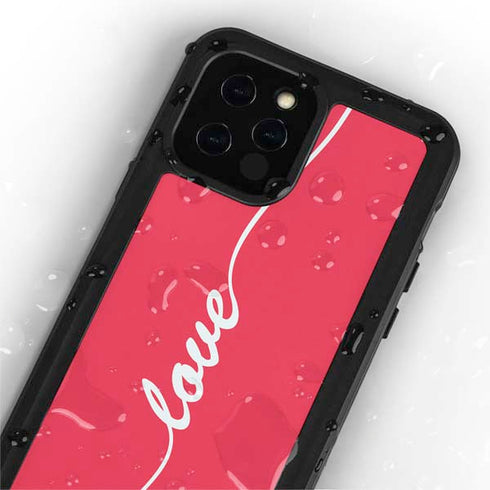 Love Banner iPhone 12 Pro Waterproof Case