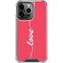 Love Banner iPhone 14 Pro Clear Case