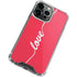 Love Banner iPhone 15 Pro Clear Case