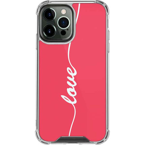 Love Banner iPhone 14 Pro Max Clear Case