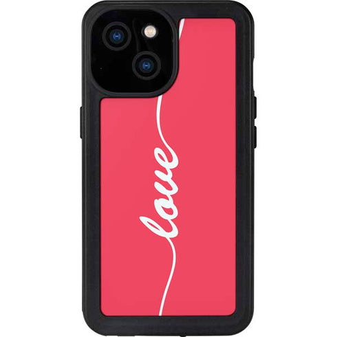 Love Banner iPhone 15 Waterproof Case
