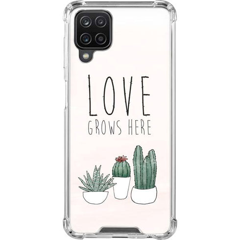 Love Grows Here Galaxy A12 Clear Case