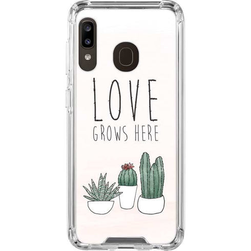 Love Grows Here Galaxy A30 Clear Case