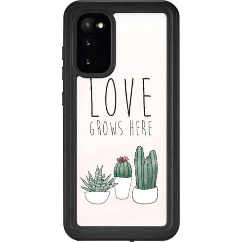 Love Grows Here Galaxy S20 Waterproof Case