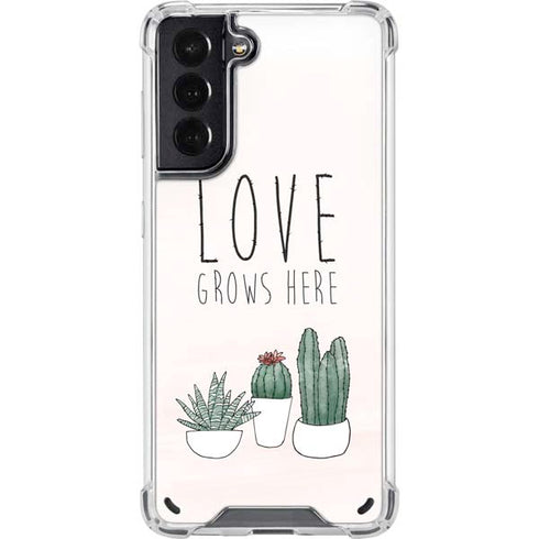 Love Grows Here Galaxy S21 5G Clear Case