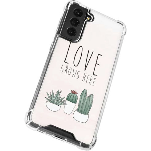 Love Grows Here Galaxy S21 FE Clear Case