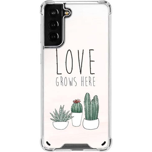 Love Grows Here Galaxy S21 Plus 5G Clear Case
