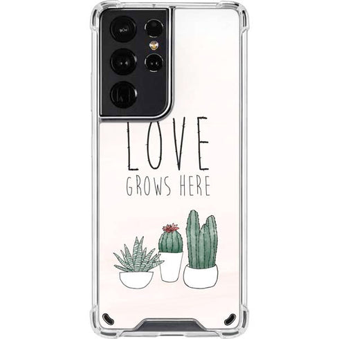 Love Grows Here Galaxy S21 Ultra 5G Clear Case