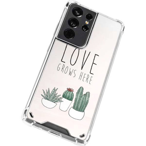Love Grows Here Galaxy S21 Ultra 5G Clear Case