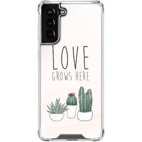 Love Grows Here Galaxy S22 Plus Clear Case