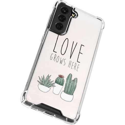 Love Grows Here Galaxy S22 Plus Clear Case