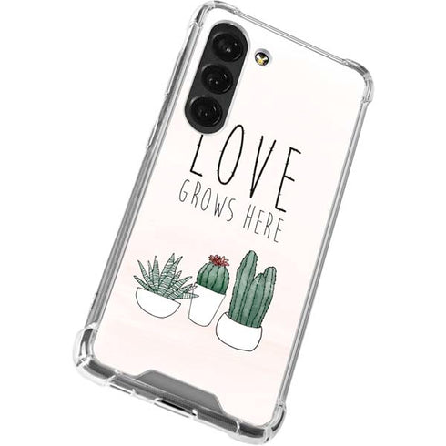 Love Grows Here Galaxy S23 Clear Case