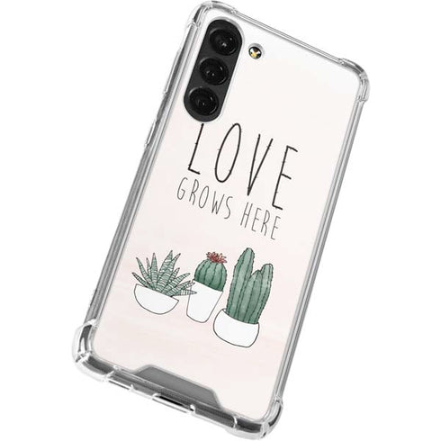 Love Grows Here Galaxy S23 Plus Clear Case