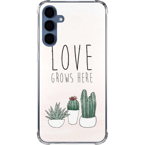 Love Grows Here Galaxy S24 Clear Case