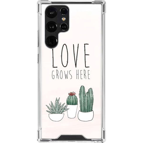 Love Grows Here Galaxy S24 Ultra Clear Case