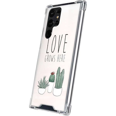 Love Grows Here Galaxy S24 Ultra Clear Case