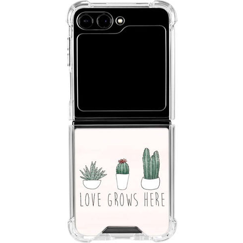 Love Grows Here Galaxy Z Flip5 5G Clear Case