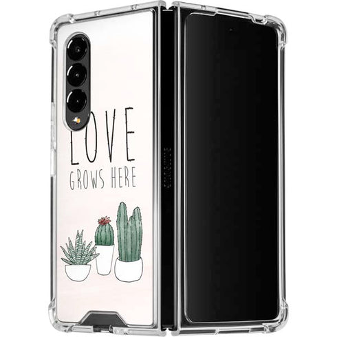 Love Grows Here Galaxy Z Fold4 5G Clear Case