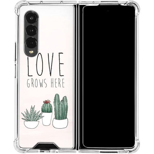 Love Grows Here Galaxy Z Fold4 5G Clear Case