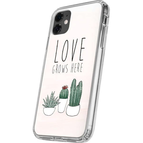 Love Grows Here iPhone 11 Clear Case