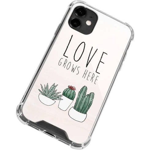 Love Grows Here iPhone 12 Clear Case