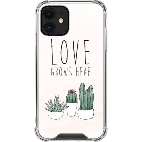 Love Grows Here iPhone 12 Mini Clear Case