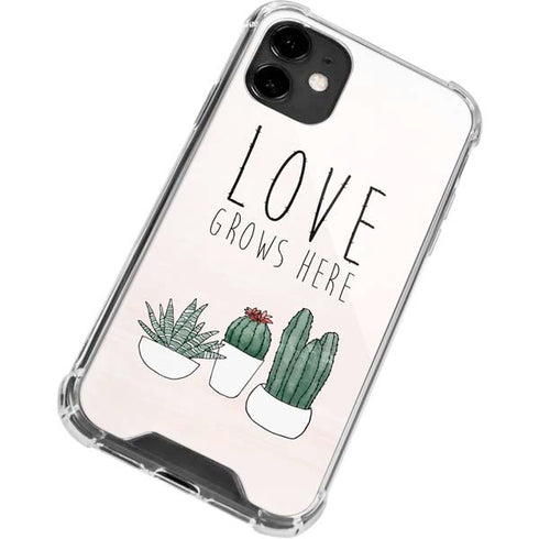 Love Grows Here iPhone 12 Mini Clear Case